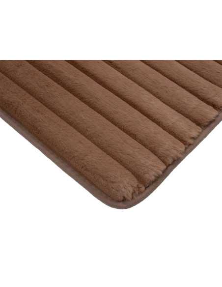 Tapete canelado marrom Mabel | Tapete para quarto ou casa de banho