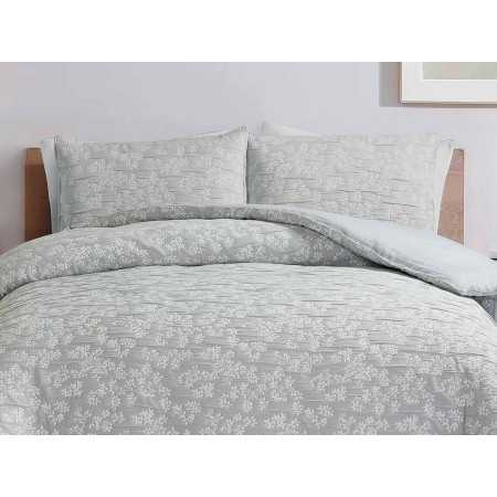 Edredão Baviera Cinza Pérola | Edredão de Inverno com Estampado Floral 2