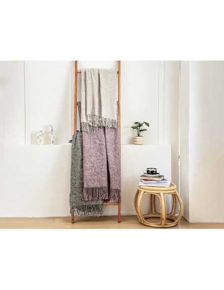 Manta plaid Dolz Madison | Manta auxiliar con flecos