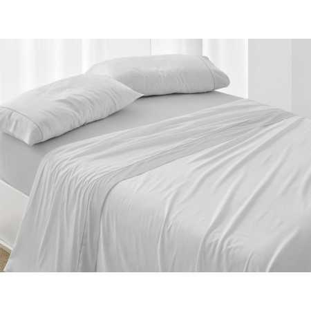 Juego de sábanas Burrito Blanco Eugenia gris| Diseño rayas