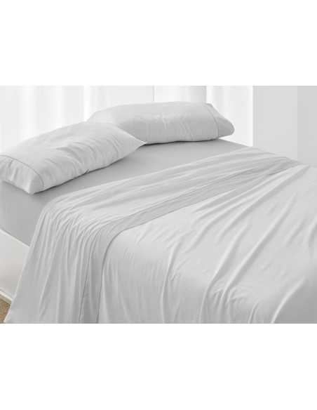 Juego de sábanas Burrito Blanco Eugenia gris| Diseño rayas