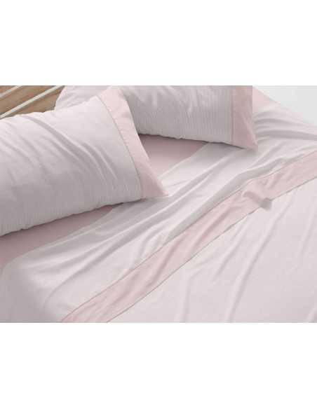 Jogo de lençóis coral Eugenia Burrito Blanco | Design listrado