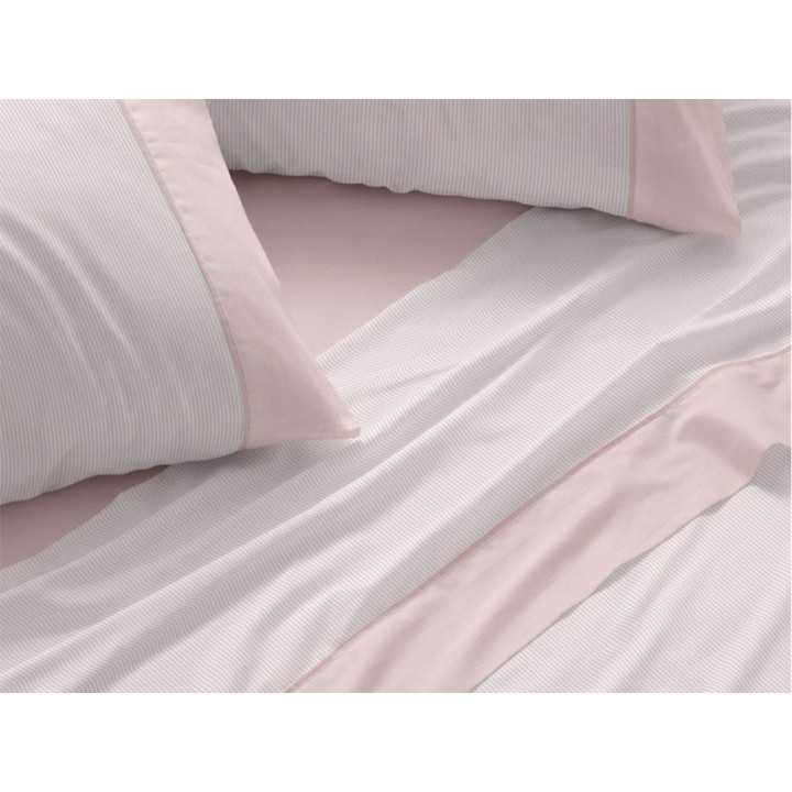 Jogo de lençóis coral Eugenia Burrito Blanco | Design listrado