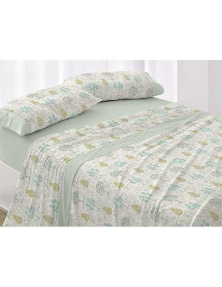Jogo de lençóis menta Amelie Burrito Blanco | Design botânico