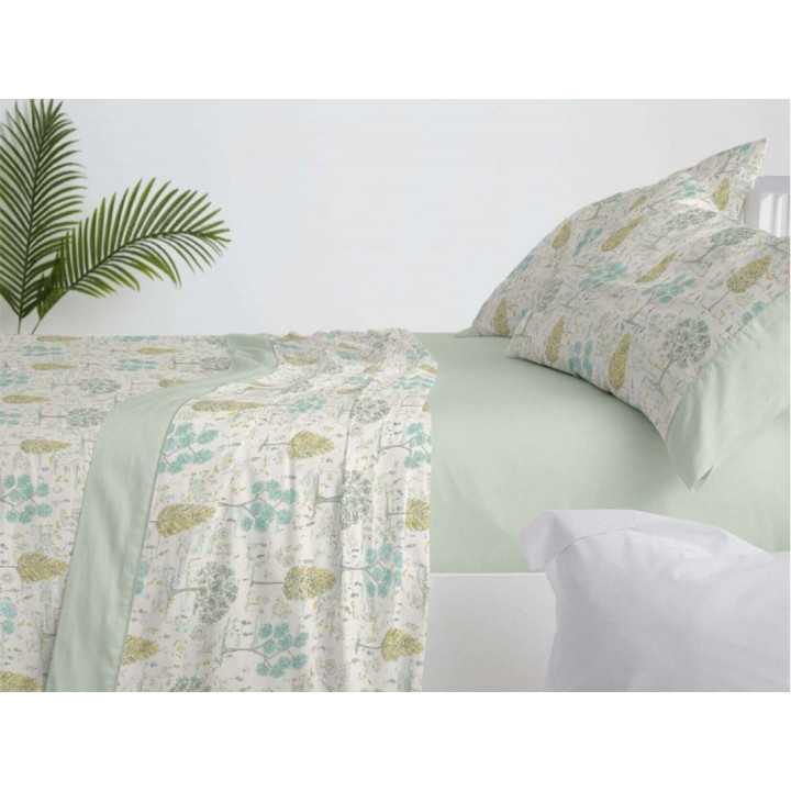 Jogo de lençóis menta Amelie Burrito Blanco | Design botânico