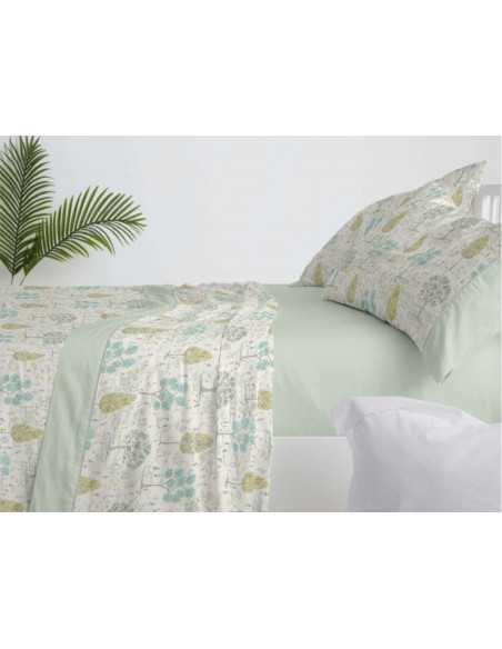 Jogo de lençóis menta Amelie Burrito Blanco | Design botânico