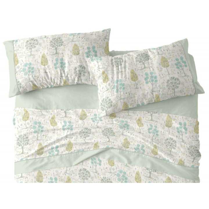 Jogo de lençóis menta Amelie Burrito Blanco | Design botânico