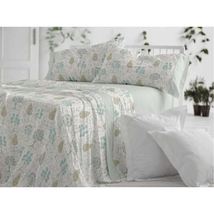Jogo de lençóis menta Amelie Burrito Blanco | Design botânico