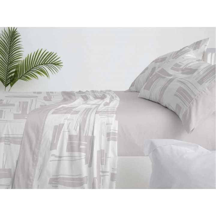 Jogo de lençóis cinzento Julieta Burrito Blanco | Design listrado