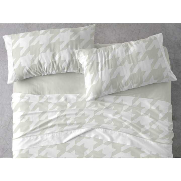 Juego de sábanas algodón Eliana caqui | Sábanas Burrito Blanco