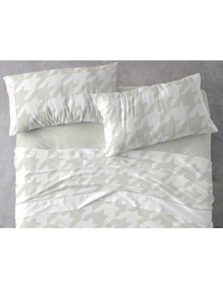 Juego de sábanas algodón Eliana caqui | Sábanas Burrito Blanco