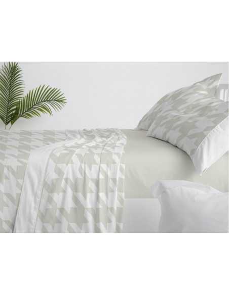 Juego de sábanas algodón Eliana caqui | Sábanas Burrito Blanco