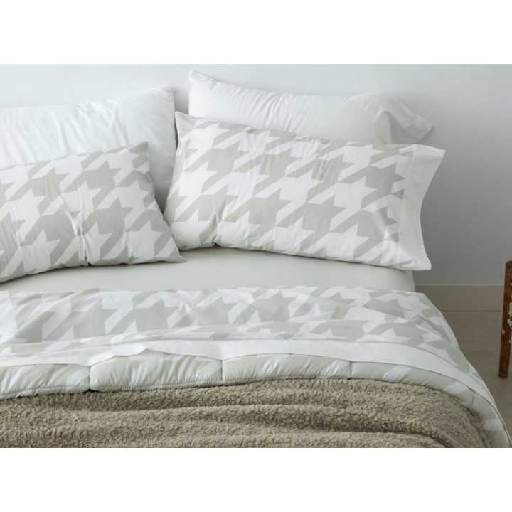 Jogo de lençóis de algodão caqui Eliana | Lençóis Burrito Blanco