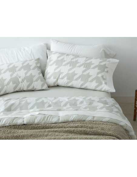 Jogo de lençóis de algodão caqui Eliana | Lençóis Burrito Blanco