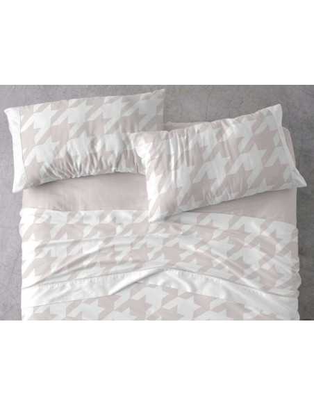 Juego de sábanas algodón Eliana cuarzo | Sábanas Burrito Blanco