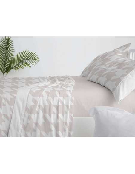 Jogo de lençóis de algodão cuartzo Eliana | Lençóis Burrito Blanco