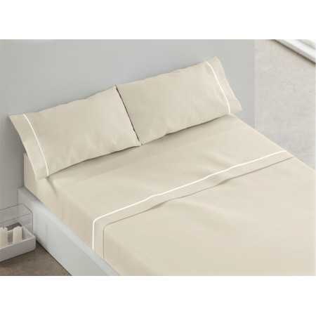 Juego de sábanas algodón Magnolia beige| Sábanas Burrito Blanco