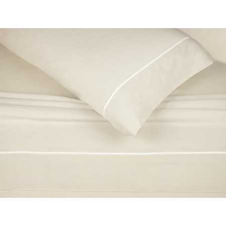 Juego de sábanas algodón Magnolia beige| Sábanas Burrito Blanco 2