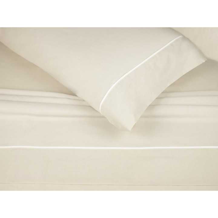 Juego de sábanas algodón Magnolia beige| Sábanas Burrito Blanco