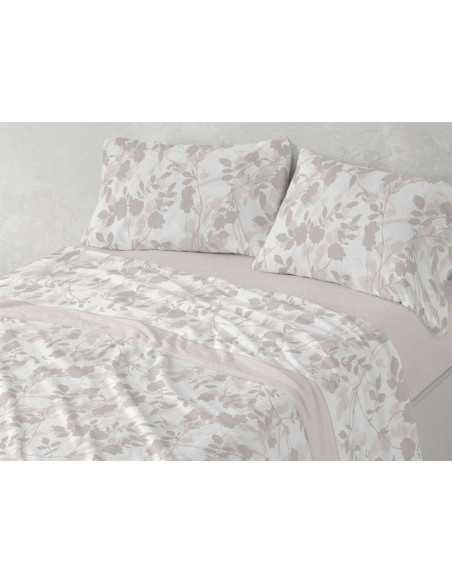 Jogo de lençóis coralina Camille beige | Sábanas Burrito Blanco