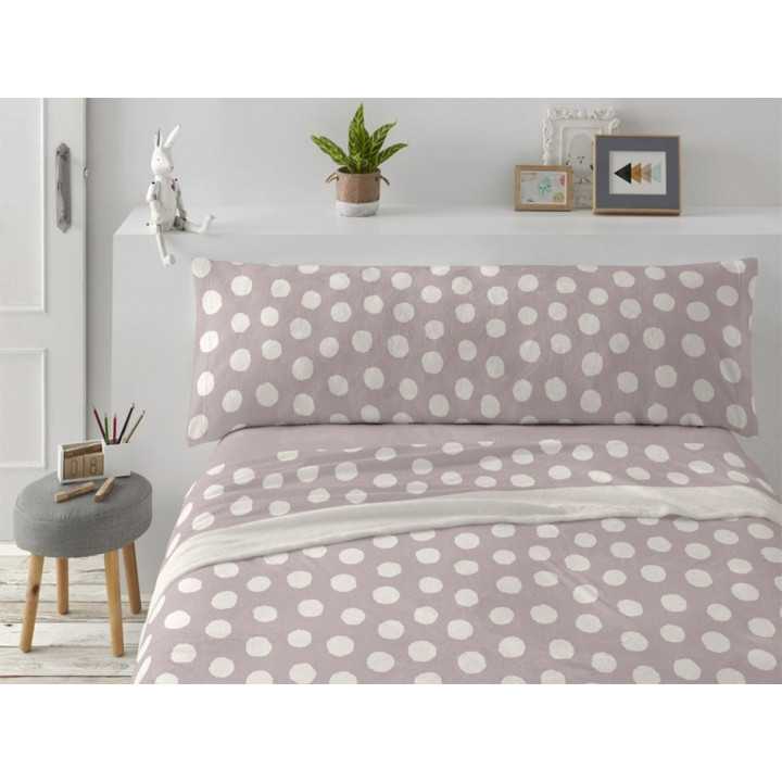 Juego de sábanas coralina Melodie tostado | Sábanas Burrito Blanco