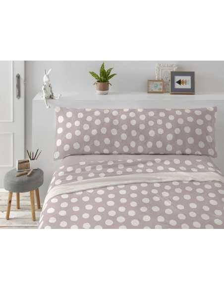 Jogo de lençóis coralina Melodie tostado | Sábanas Burrito Blanco