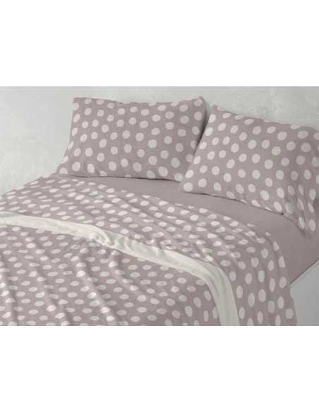 Juego de sábanas coralina Melodie tostado | Sábanas Burrito Blanco