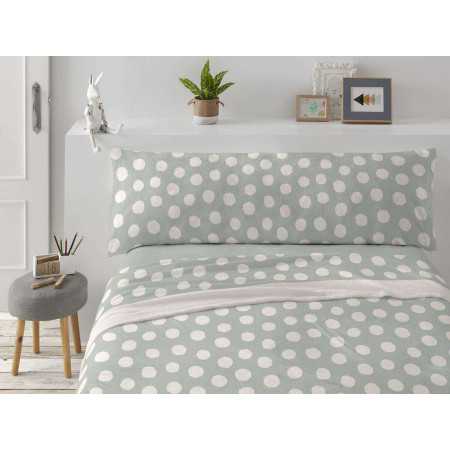 Jogo de lençóis coralina Melodie verde| Sábanas Burrito Blanco