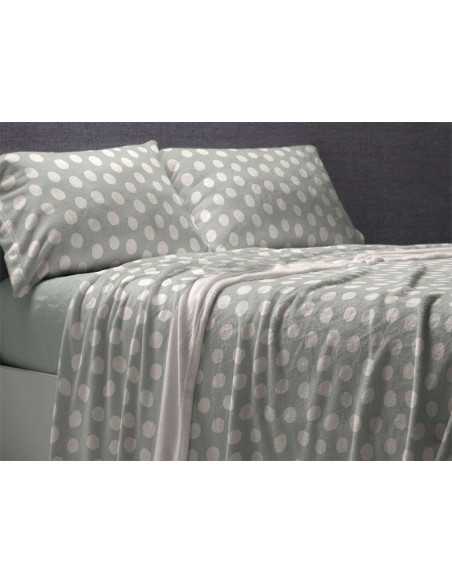 Juego de sábanas coralina Melodie verde | Sábanas Burrito Blanco