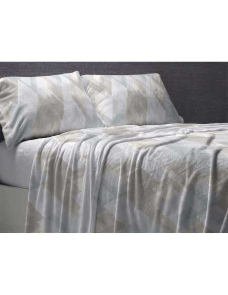 Juego de sábanas Nacarina Alessia gris | Sábanas Burrito Blanco