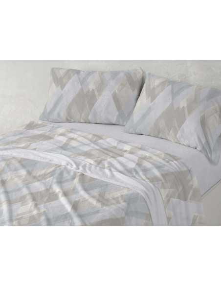 Juego de sábanas Nacarina Alessia gris | Sábanas Burrito Blanco