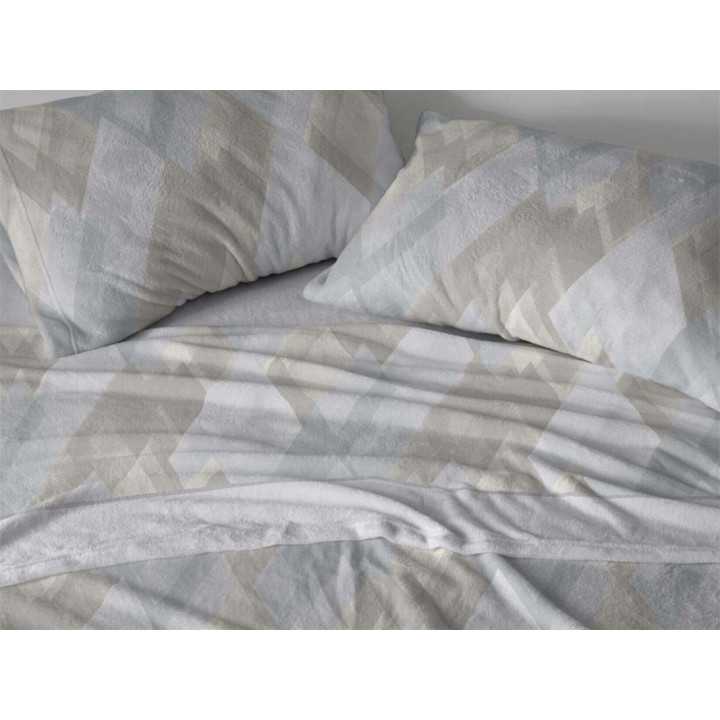 Juego de sábanas Nacarina Alessia gris | Sábanas Burrito Blanco