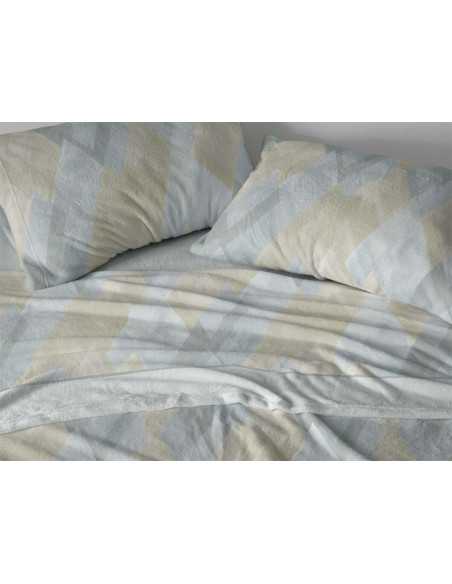 Juego de sábanas Nacarina Alessia agua| Sábanas Burrito Blanco