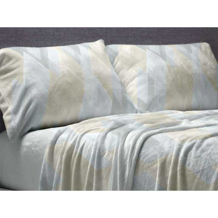 Juego de sábanas Nacarina Alessia agua| Sábanas Burrito Blanco