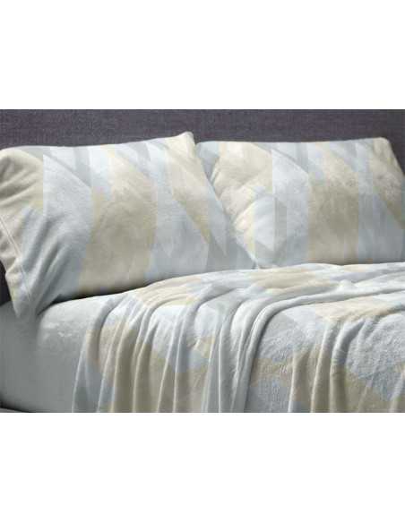 Juego de sábanas Nacarina Alessia agua| Sábanas Burrito Blanco