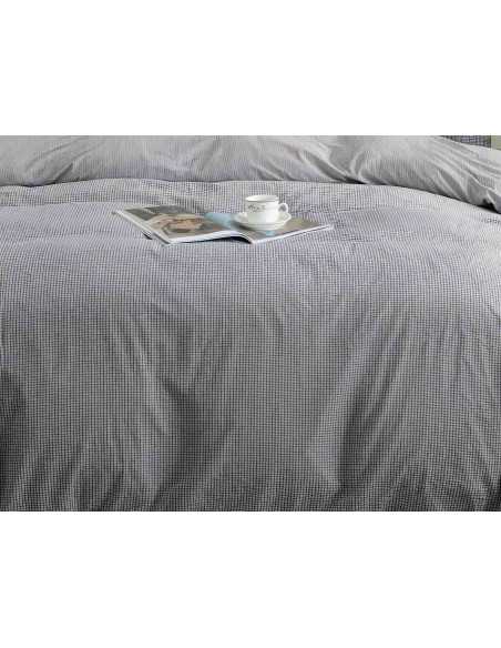 Capa de edredão de algodão orgânico cinza Vidal | Capa de edredão ecológica