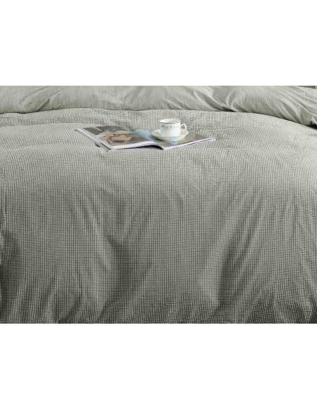 Capa de edredão de algodão orgânico verde Vidal | Capa de edredão ecológica