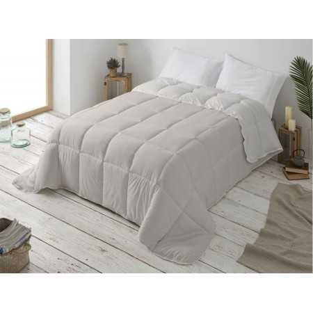Edredón reversible Nival gris | Edredón Burrito Blanco