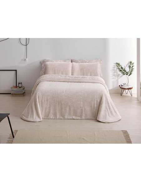 Edredón pelo y borreguito Aureal | Edredón Burrito Blanco