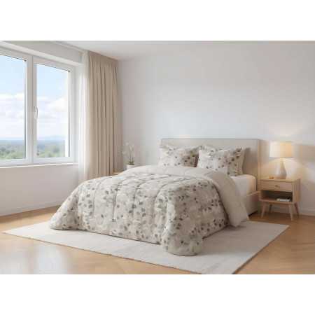 Edredón Roswel beige | Edredón invierno diseño de hojas.