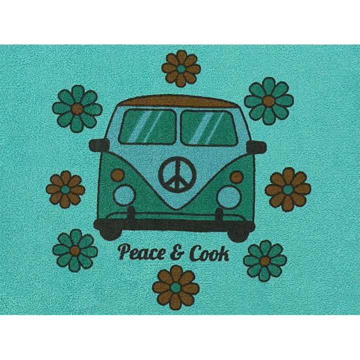 Paño de cocina Peace & Cook | Paño 100% algodón decorado