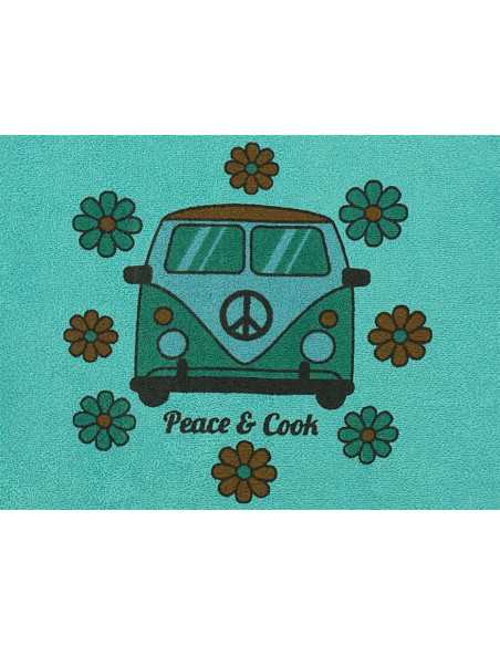 Paño de cocina Peace & Cook | Paño 100% algodón decorado