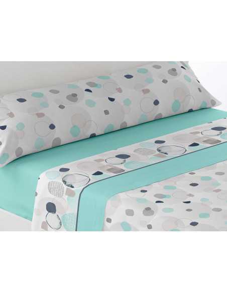 Conjunto de lençóis térmicos Azuaga turquesa | Folhas polares