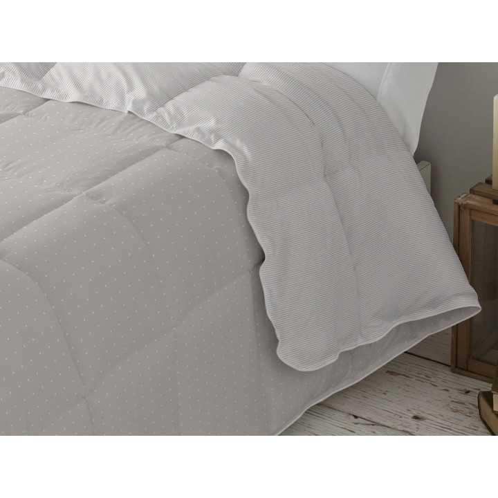 Edredón reversible Nival gris | Edredón Burrito Blanco