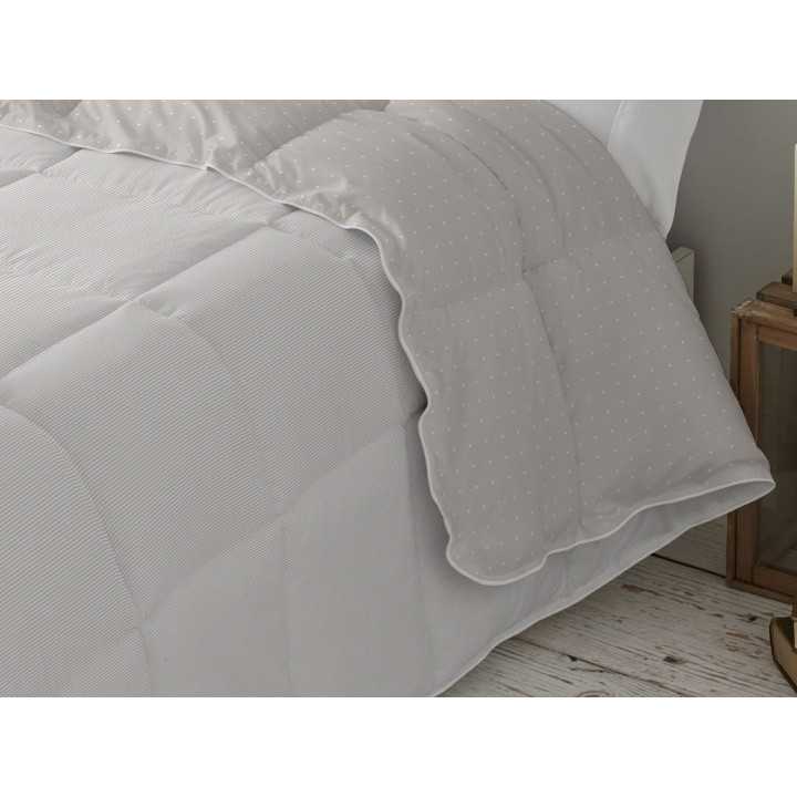 Edredón reversible Nival gris | Edredón Burrito Blanco