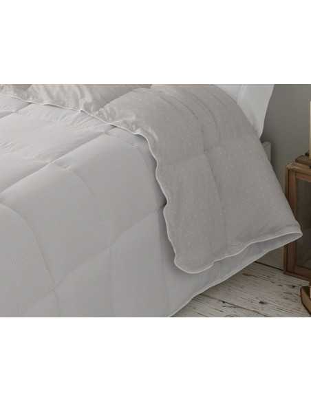 Edredón reversible Nival gris | Edredón Burrito Blanco