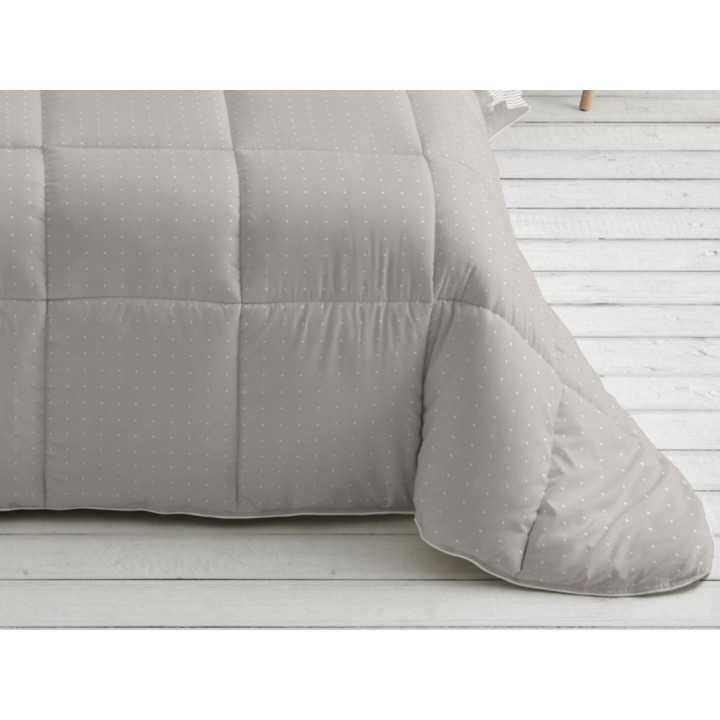 Edredón reversible Nival gris | Edredón Burrito Blanco