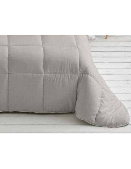 Edredón reversible Nival gris | Edredón Burrito Blanco