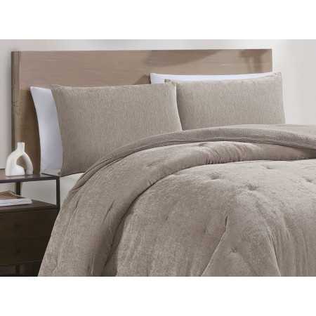 Edredón chenilla y borreguito Alpes visón | Edredón invierno 2