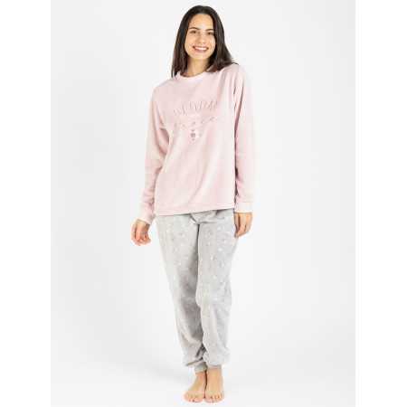 Pijama mujer coralina Tyra | Pijama invierno suave y cálido